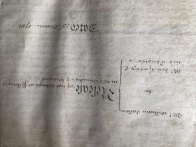 1781年 羊皮纸契约 乔治三世时期 80*61公分