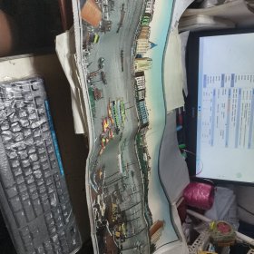 中国杭州都锦生丝织厂早期彩色丝织像 上海黄浦江 50年代 绣品