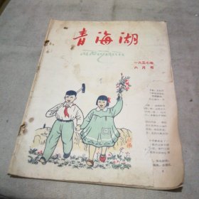 青海湖 1957年6月号（封面封底脱钉 封面缺了一角）