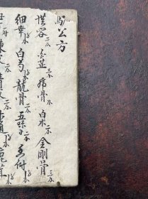 旧藏 手抄【湯藥底】孤本，含酒、丹方与膏药方、不乏灵丹妙药偏方、经验良方，古医师稿本传家之作。值得收藏。居家必备，可学习，或传家，或借鉴养生，亦可珍藏传世！