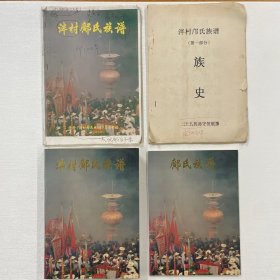 泮村邝氏族谱 共4册合售 其中一册为样书一册为族史
