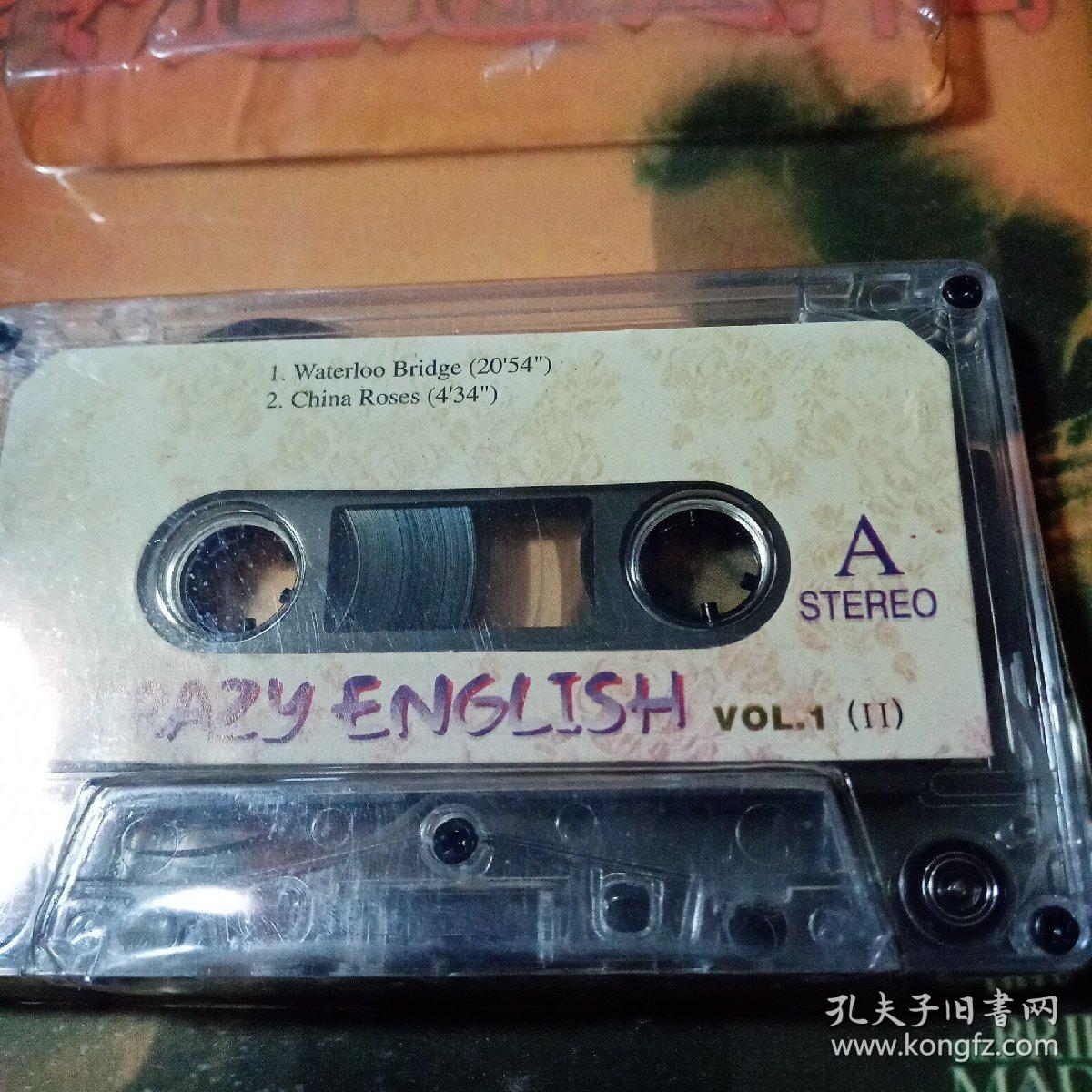 磁带疯狂英语CrazyEnglishVoL1（1本书＋1盘磁带）