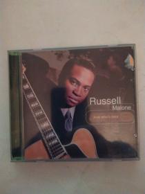 Russell Malone 《 Look Who's Here》（8品打口CD一盘中间打洞已经贴黑色遮光修补处理全部10首歌曲可以听使用过参看书影2000年美国原版Jazz需使用快递发货Jazz guitarist）56472