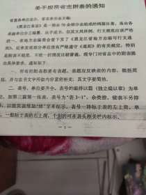 关于规范省志附表的通知