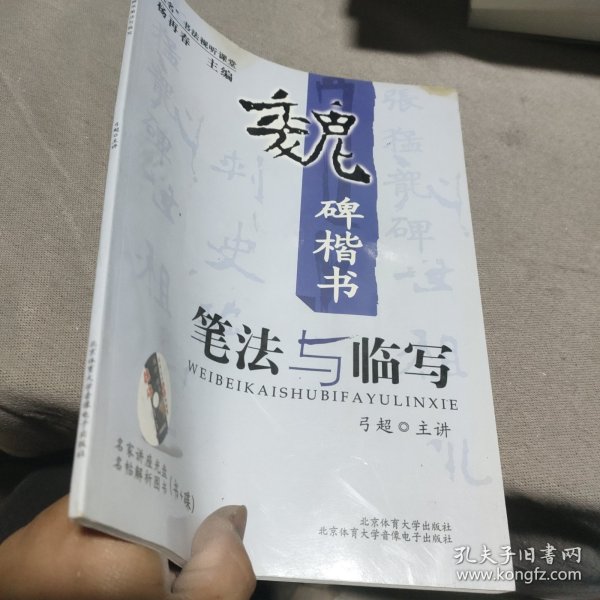 “双名”书法视听课堂：魏碑楷书笔法与临写-(弓超主讲；名帖解析图书；《张猛龙碑》折页小全张)