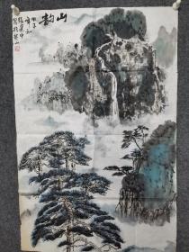 安徽著名画家，张建中山水画作品2