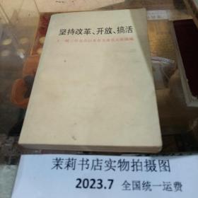 坚持改革、开放、搞活