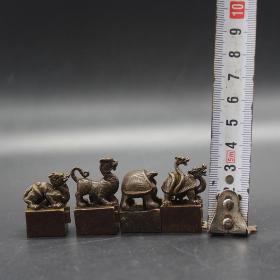 铜印章，四大神兽