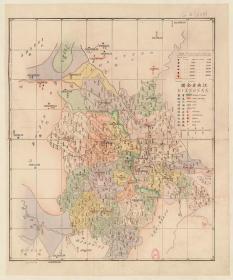 古地图1880 江南省全图-法图。纸本大小75*90厘米。宣纸艺术微喷复制。