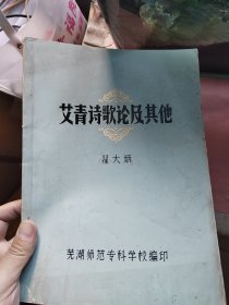 艾青诗歌论及其他