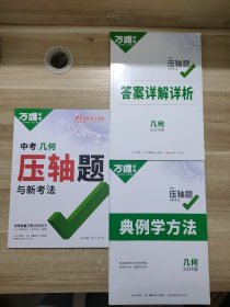 2024版正版万唯中考 中考几何压轴题与新考法 和 典例学方法 答案详解详析