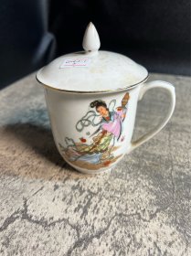 70年代，唐山瓷厂，天女散花茶杯一只2