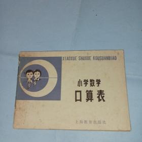 小学数学口算表