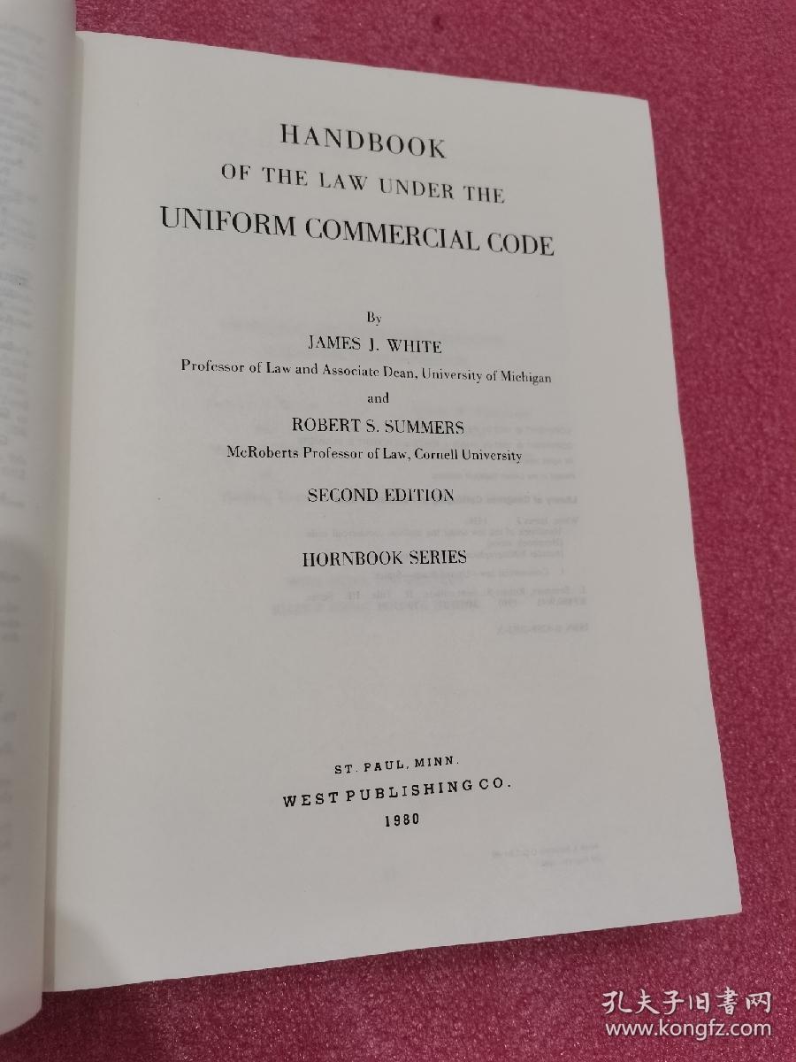 UNIFORM COMMERCIAL CODE (Second Edition)   16开 ，精装