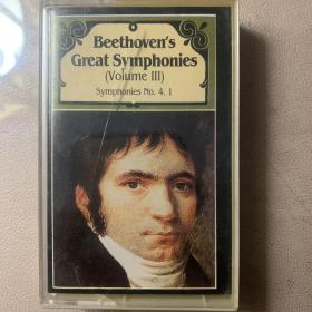 卡式磁带(卡带)  贝多芬《 英雄交响曲  Beethoven's Great Symphonies （Volume III）》港版专辑  Minerva Records Washing，D.C/Regar Productions，North Bergen，N.J出品 无歌词纸近95品 磁带近95品 发行编号：RP 1011