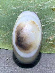 风化纹药师玛瑙随形羊眼板珠一个