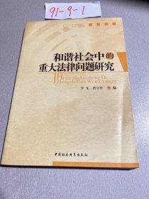 和谐社会中的重大法律问题研究