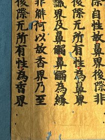 宋元刻经一纸 尺寸：长26.5cm，宽9.4cm。