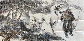 吴迅  136*68  纸本画心 祖籍江西南昌，1955年6月生于内蒙古呼和浩特市。曾任北京青年画会副秘书长，中国画研究院专业画家，中国美术家协会会员。