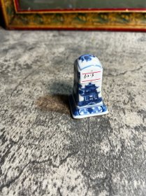 景德镇老厂货，青花梧桐盐筒一只