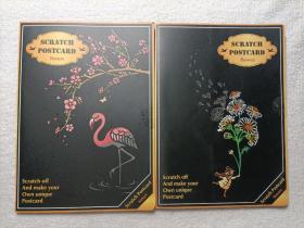 SCRATCH POSTCARD(2本合售):Nature、flowers