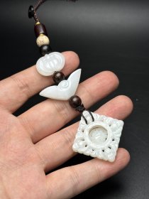 精美和田玉福禄寿挂件