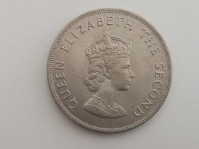 英属泽西岛1966年5先令克朗镍币