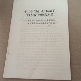 十二个“为什么”揭示了“四人帮”的极右本质