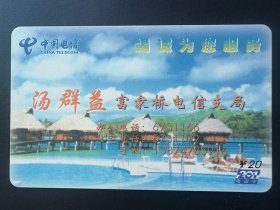 电话卡磁卡充值卡：201电话卡 富家桥电信支局-汤群益 竭诚为您服务¥20（湖南省电信永州市分公司2002年8月）废卡仅供收藏【201电话卡是中国电信于1999年推出的预付费长途电话卡，主要用于国内/国际通话。其特点是资费优惠、无月租、支持固话/公用电话使用，并采用密码保护防止盗打。随着手机和IP电话的普及，201卡在2010年后逐渐退出市场，是早期长途通信的重要方式之一】