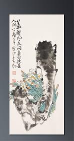 lb.26. 李勃，著名国展精英，花鸟画《声歌暂问花》，保真，假一罚十。