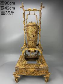 【收藏级】青铜鎏真金吊炉，温酒器。（支持鉴定）