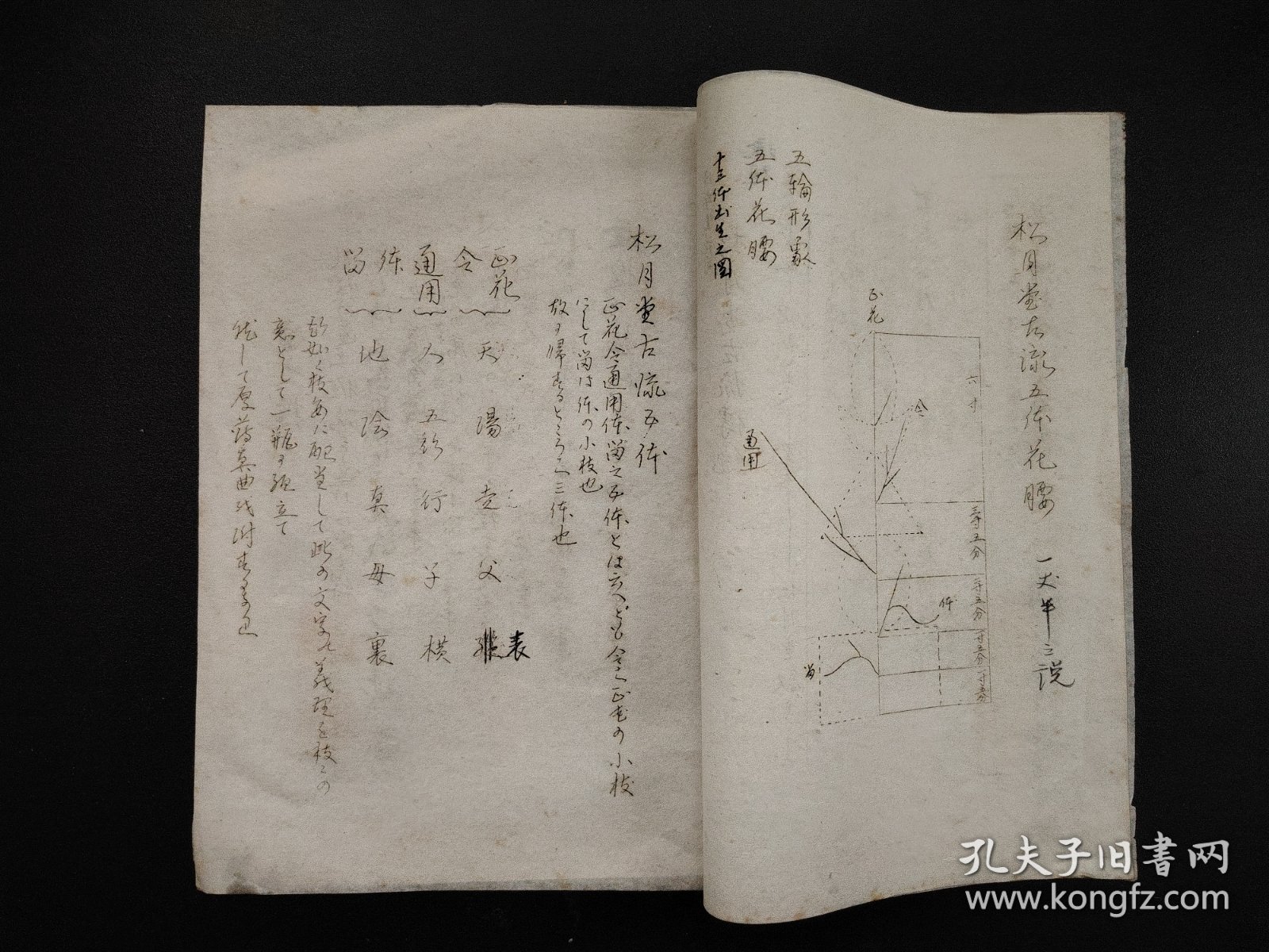 1946年《入门证》手抄本，花道，松月堂古流尺寸25.8*18