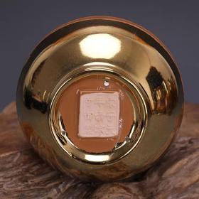 汝窑紫金釉描金炫纹赏瓶