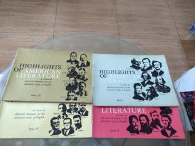 HIGHLIGHTS OF AMERICAN LITERATURE 1、2、3、4 【四本合售】 【 1971 年 外文原版书籍】 美国文学精华（1－4）