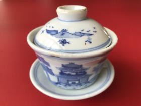 景德镇人民瓷厂八十年代订制寒窑款小茶碗
