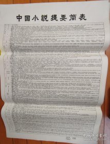 中国小说提要简表 南开大学河南师大等编制。