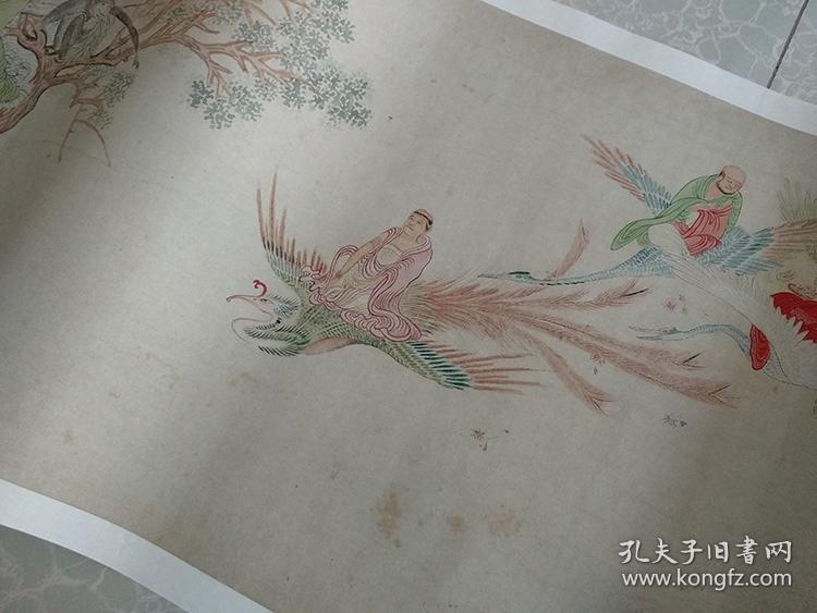 明吴彬临李公麟五百罗汉图卷佛画人物长卷艺术微喷复制画国画33.7x2380cm