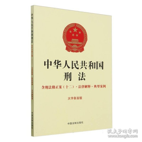 中华人民共和国刑法：含刑法修正案（十二）·法律解释·典型案例（16开）