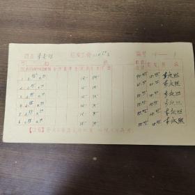 1972年人民出版社職工工資卡： 著名編輯 李慶照 1到12月份工資，其中李慶照簽字十二處