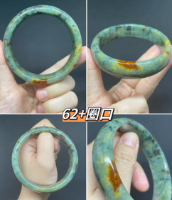 颜色太美了，！当铺委托天然玉石手镯一条，内径62MM，