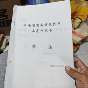 云南省宣威市文兴乡马龙村完小校志