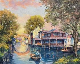 中国八大美院之首
中央美院王其均教授油画景观精品
附合影视频收藏证书
尺寸不同，喜欢请询价