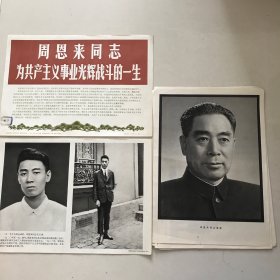 周恩来同志为共产主义事业光辉战斗的一生，新闻展览照片农村普及版，一套15张8开