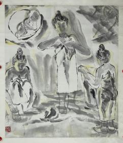 纪京宁 尺寸 94/81 立轴 女 1957年纪京宁生于南京，1985年毕业于河北师范大学美术学院，并留校任教。1990年在中央美术学院国画系进修，2004年调入中央民族大学美术学院任教授。作为中国美术家协会会员，她的作品曾多次参加全国美展并获奖，曾赴海外举办交流展。主要作品有连环画《老井》、国画《紫气》、《秋天》等。还出版有《纪京宁画集》。她的作品被多个重要艺术机构收藏。