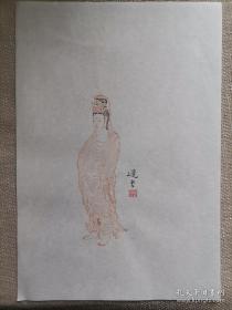 选堂白描佛像（无笺盒），木版水印多色套印，大幅笺纸（详见尺寸），一套八张