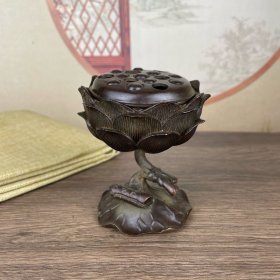 莲花铜熏香炉