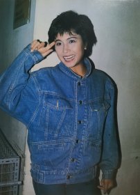 （偶01-87）螢幕偶像写真16开彩页 邵美琪 背面 罗慧娟 1张2面