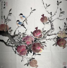 赵永夫，作品尺寸68/68。    1982年生于甘肃临洮，现居天津。毕业于天津美术学院国画硕士研究生班。师从何家英、杨沛璋、霍春阳、贾广健等，研习工笔人物画及工笔花鸟画，尤以仕女见长。中国美术家协会会员，中国工笔画学会会员，中国国画家协会会员，国家一级美术师，文化部现代工笔画院画家。