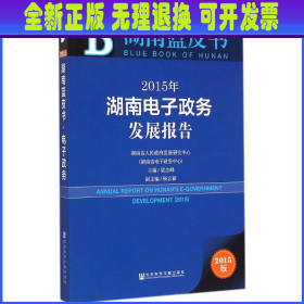 湖南蓝皮书：2015年湖南电子政务发展报告