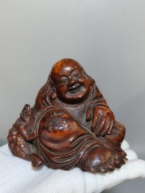 清代 老竹雕 刘海戏金蟾竹雕 ​清代竹雕摆件 ​高10cm，宽11cm 实物拍摄，​品相请参考图片
